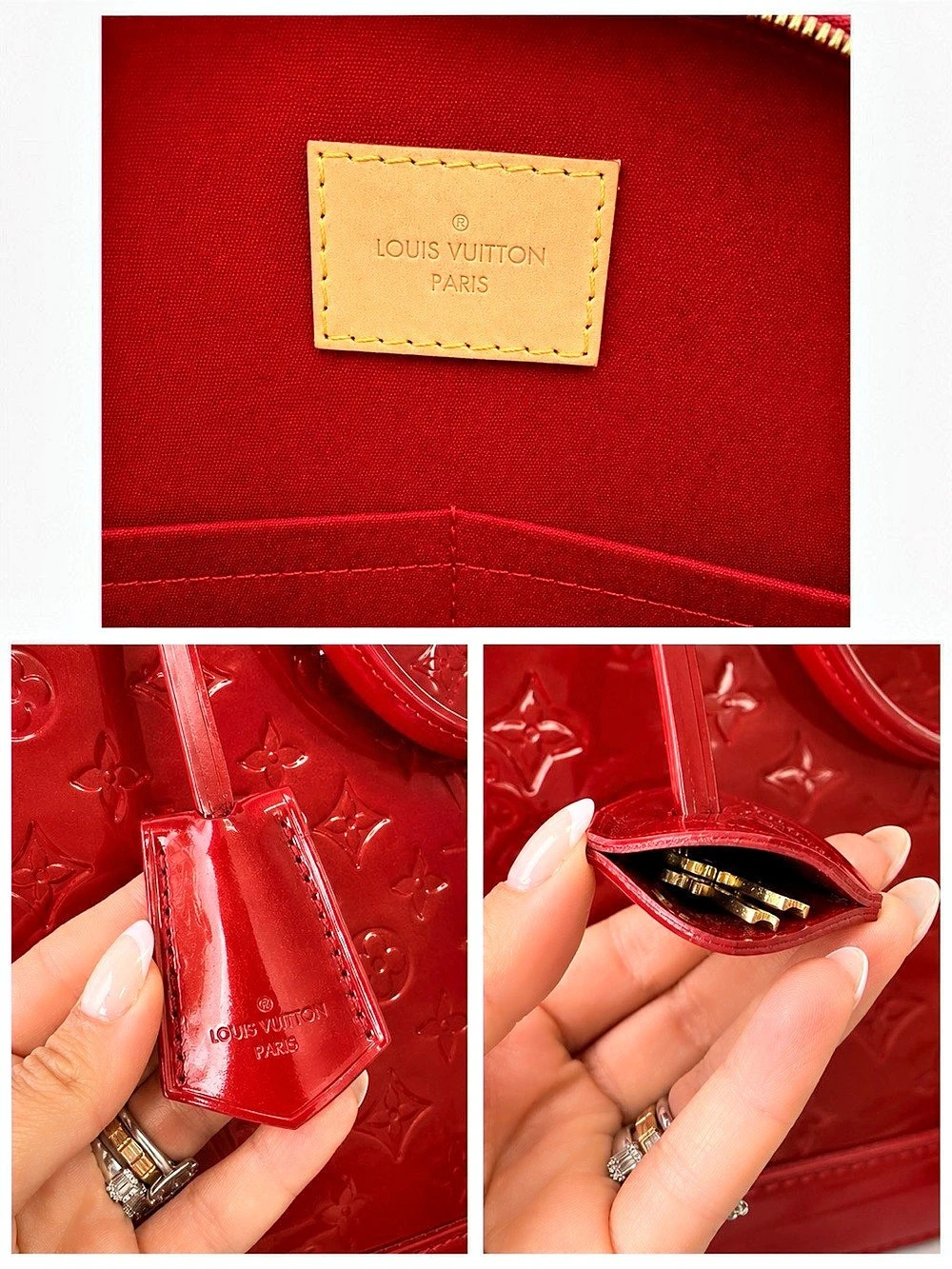 Louis Vuitton Alma PM Monogram Vernis in Red - Picture 8 of 8